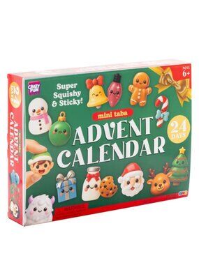 Taba Advent Calendar With Soft, 24 Piece Squeezable Surprises, by RMS Sealed